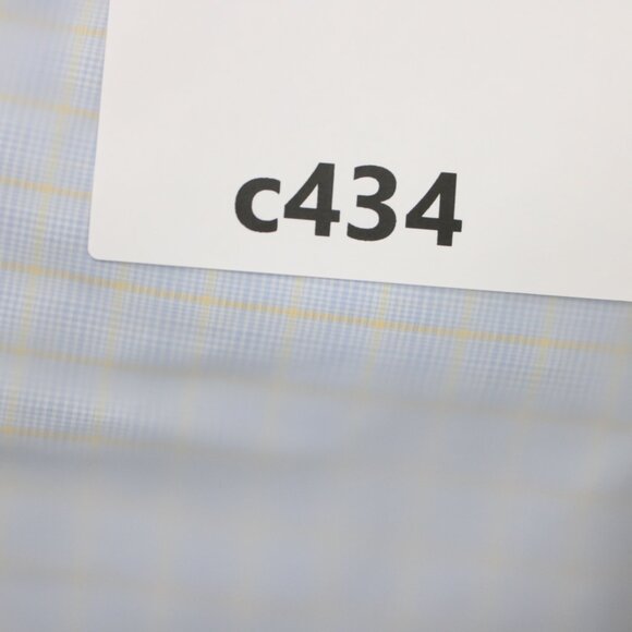 Charles Tyrwhitt Shirt Mens 16 1/2, 35 Blue/Yellow Non-Iron Slim Fit Cotton L/S - Picture 13 of 13